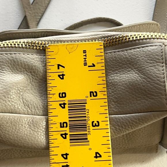 Aimee Kestenberg Purse Elephant Grey Leather Crossbody Zip Me Up - Picture 13 of 16